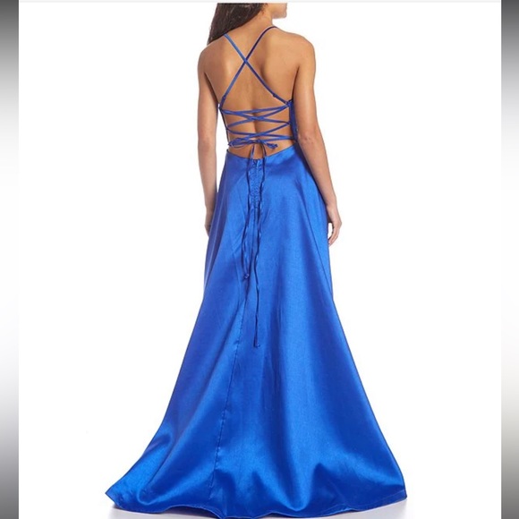 B Darlin Prom dress royal blue - Picture 2 of 6